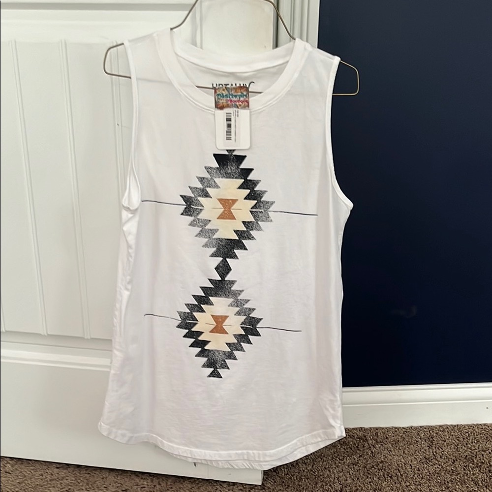 NWT Cute tank from boutique Black Brown Tank Top